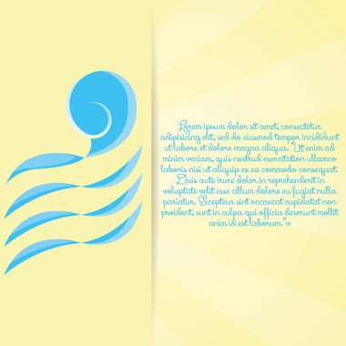 metin alanı olan soyut su simgesi