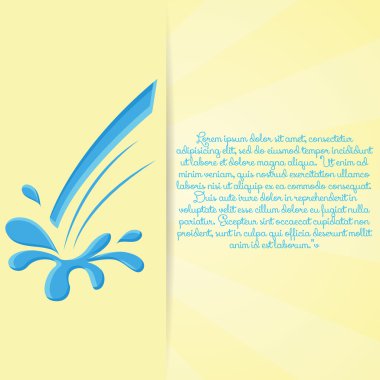 metin alanı olan soyut su simgesi