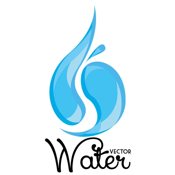 Abstract water pictogram geïsoleerd op witte achtergrond — Stockvector