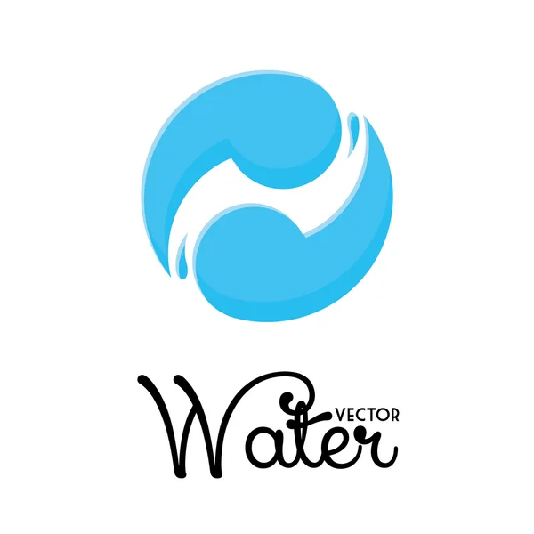 Abstract Water Icon Isolated On White Background — Stock Vector