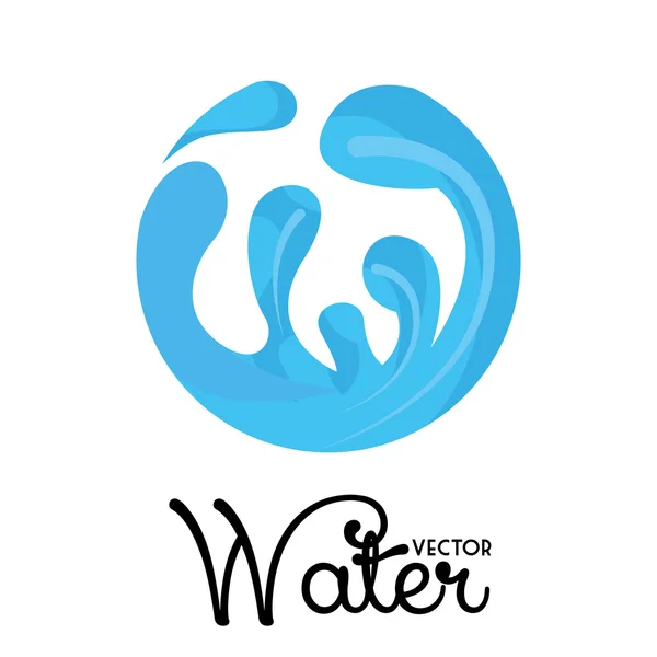 Abstraktní vody ikona izolovaných na bílém pozadí — Stockový vektor