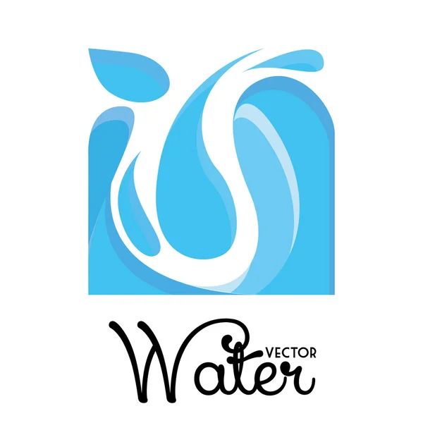 Abstract Water Icon Isolated On White Background — Stock Vector