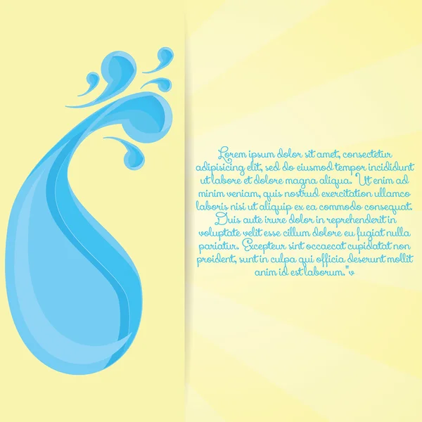 metin alanı olan soyut su simgesi