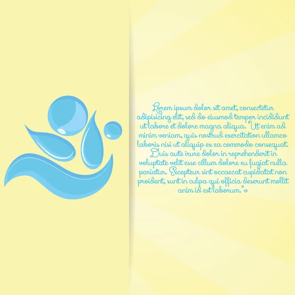 metin alanı olan soyut su simgesi