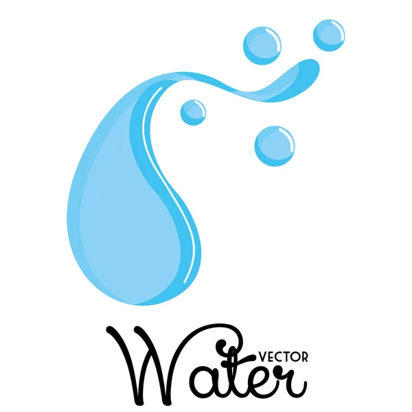 Abstract water pictogram geïsoleerd op witte achtergrond — Stockvector
