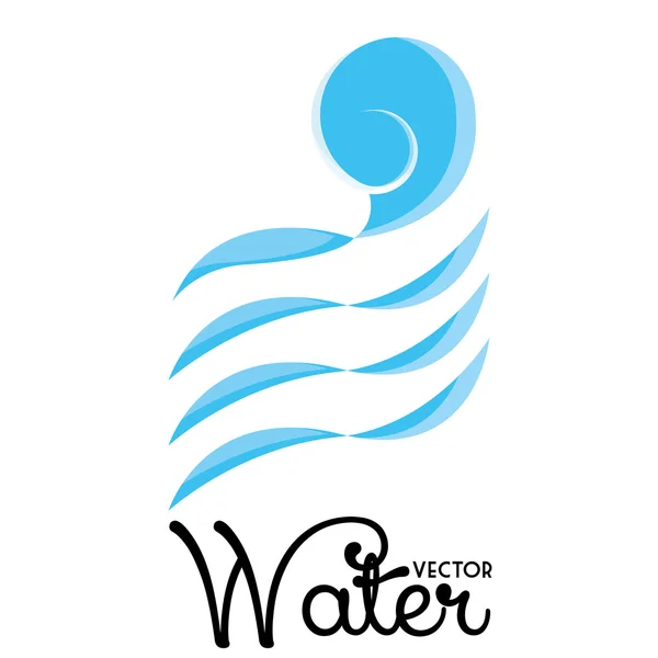 Abstract water pictogram geïsoleerd op witte achtergrond — Stockvector