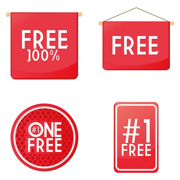 Set Of Free Icons Isolated On White Background — Stock Vector