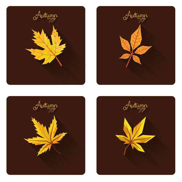 Set Of Different Abstract Autumn Backgrounds — Stock Vector