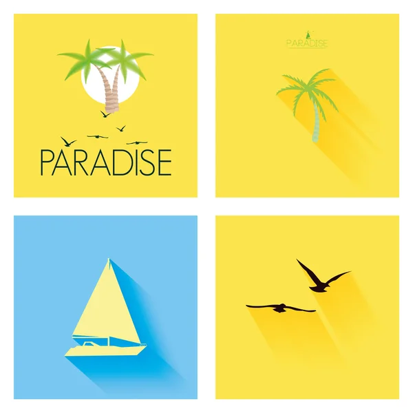 Diferentes plantillas de vacaciones de verano para fondo — Vector de stock