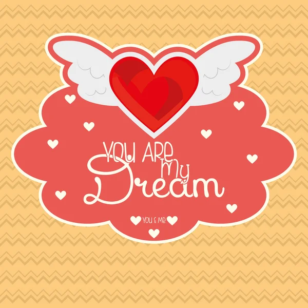 Cute Love Or Saint Valentine Card Template Editable — Stock Vector