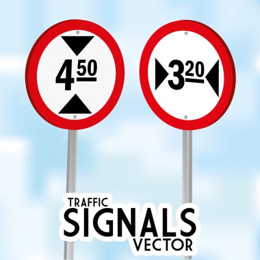 üzerinde mavi arka plan izole trafik işaretleri