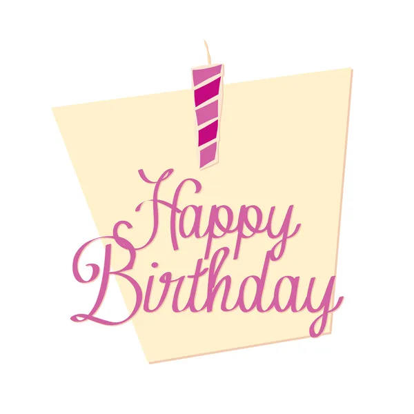 Cute Happy Birthday Card Template Editable — Stock Vector