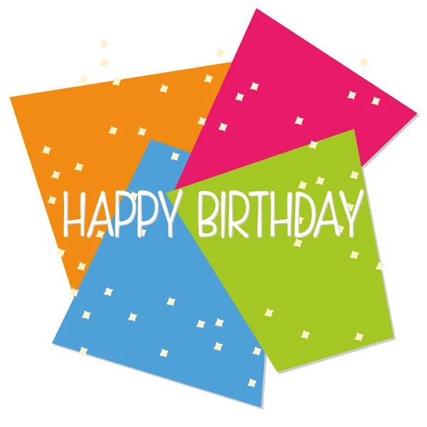 Cute Happy Birthday Card Template Editable — Stock Vector