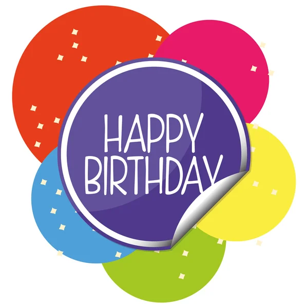 Niedlichen Happy Birthday Card Vorlage editierbar — Stockvektor