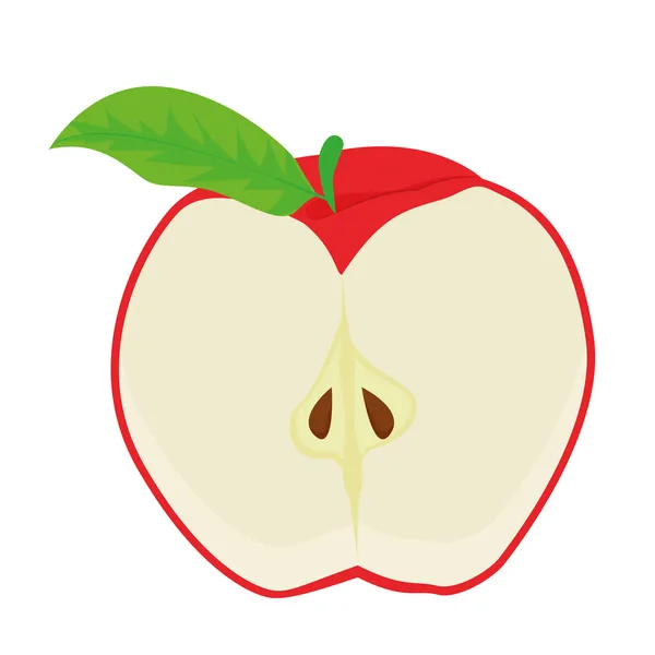 Manzana elegante aislado sobre fondo blanco — Vector de stock