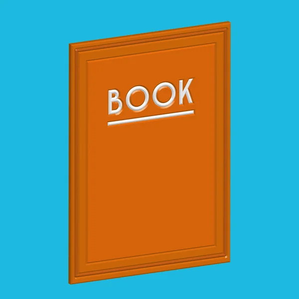 Ilustración del libro aislado sobre fondo de color — Vector de stock