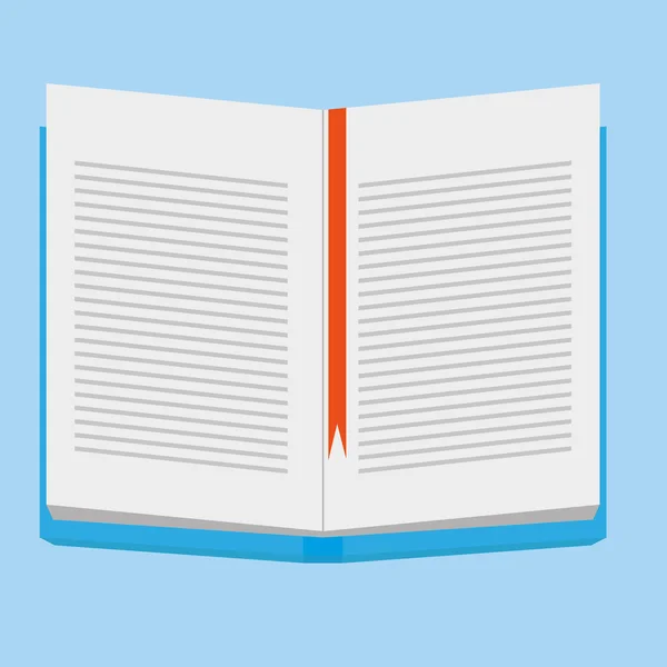Ilustración del libro aislado sobre fondo de color — Vector de stock