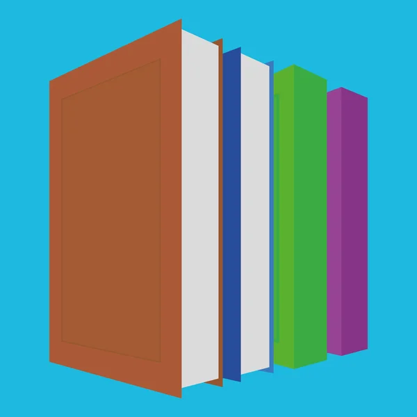Skupina barevné knihy ilustrace izolované — Stockový vektor