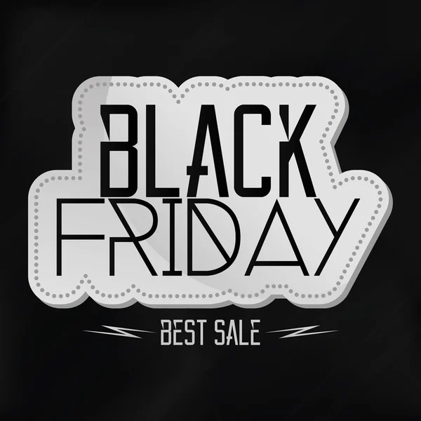 Black Friday Sticker Isolated On Background — Stock Vector
