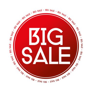 Beyaz arka plan üzerinde izole kırmızı etiket