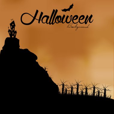 Cadılar Bayramı arka plan düzenlenebilir metin alanı olan çizgi film