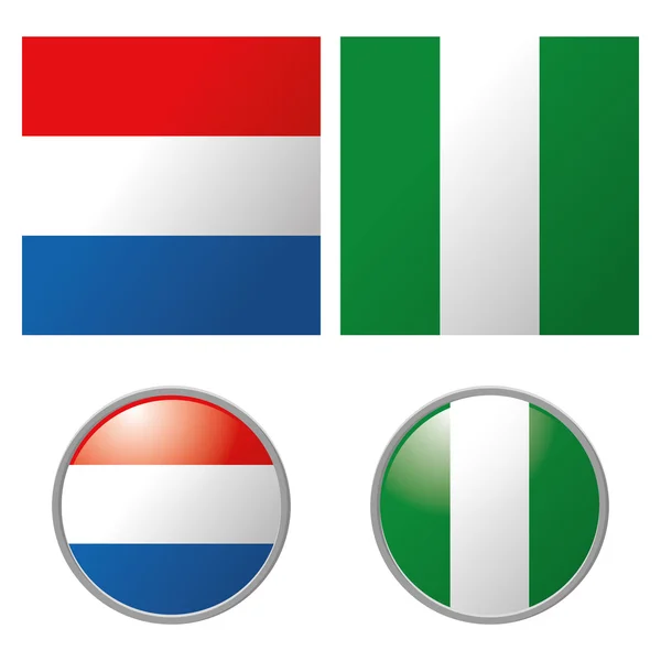 Készlet-ból különböző zászlók a világ — Stock Vector
