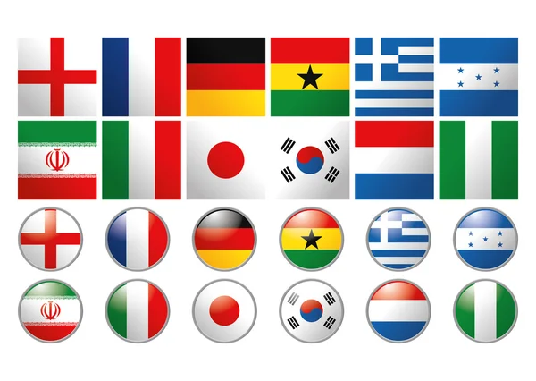 Σύνολο διαφορετικές σημαίες του κόσμου — Διανυσματικό Αρχείο