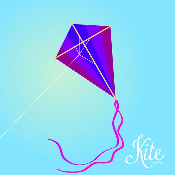 Πολύχρωμο kite απομονωθεί σε φόντο — Διανυσματικό Αρχείο