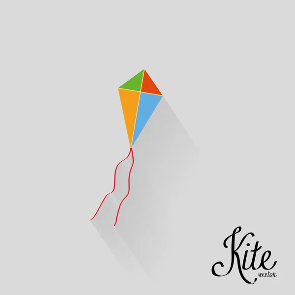 Colorful Kite Isolated On Background — Stock Vector