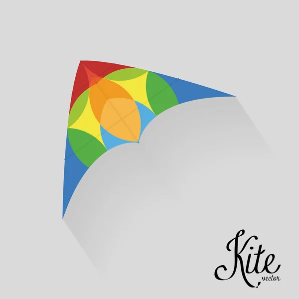 Färgglada kite isolerad på bakgrunden — Stock vektor