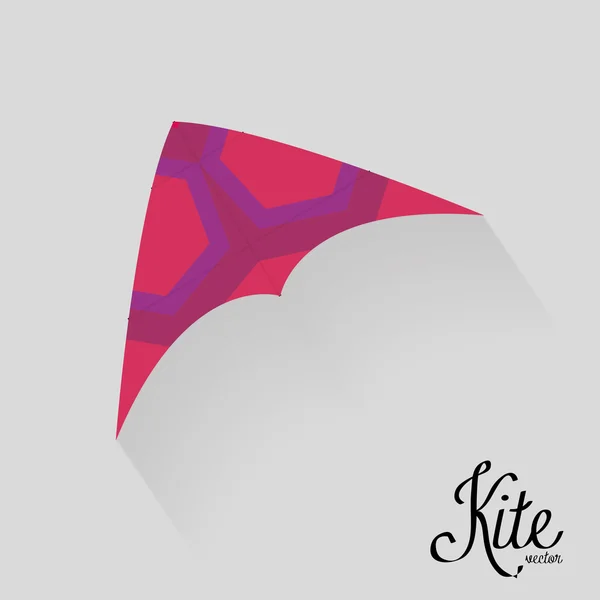 Colorful Kite Isolated On Background — Stock Vector