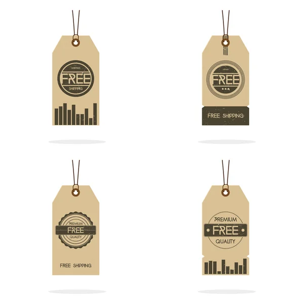 Set van vintage stijl verkoop labels design geïsoleerd — Stockvector