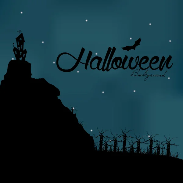 Fondo de Halloween de dibujos animados editable con espacio para texto — Archivo Imágenes Vectoriales