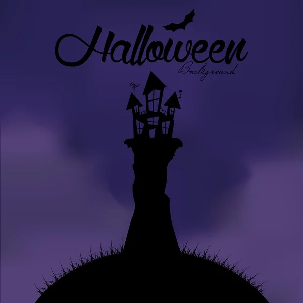 Fondo de Halloween de dibujos animados editable con espacio para texto — Archivo Imágenes Vectoriales