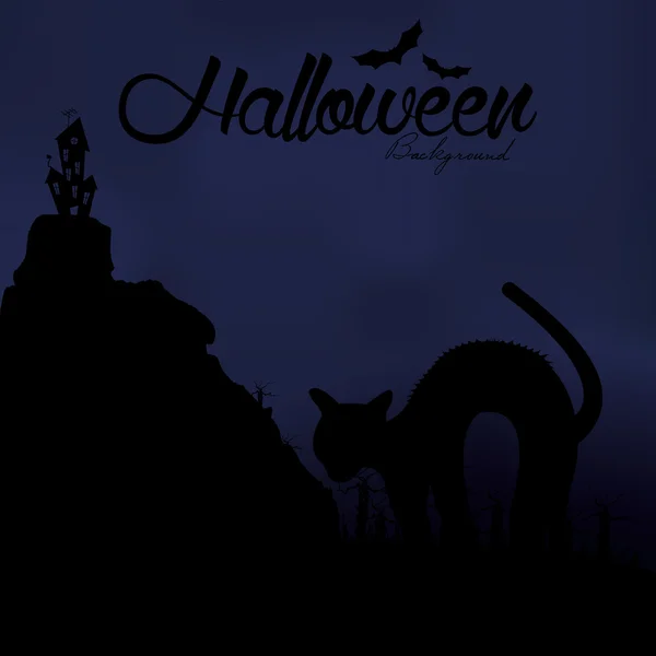 Cartoon halloween achtergrond bewerkbare met ruimte voor tekst — Stockvector