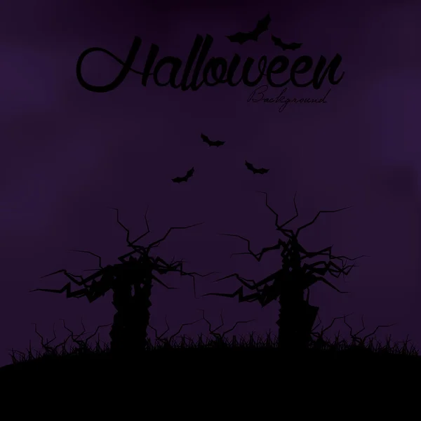 Fondo de Halloween de dibujos animados editable con espacio para texto — Archivo Imágenes Vectoriales