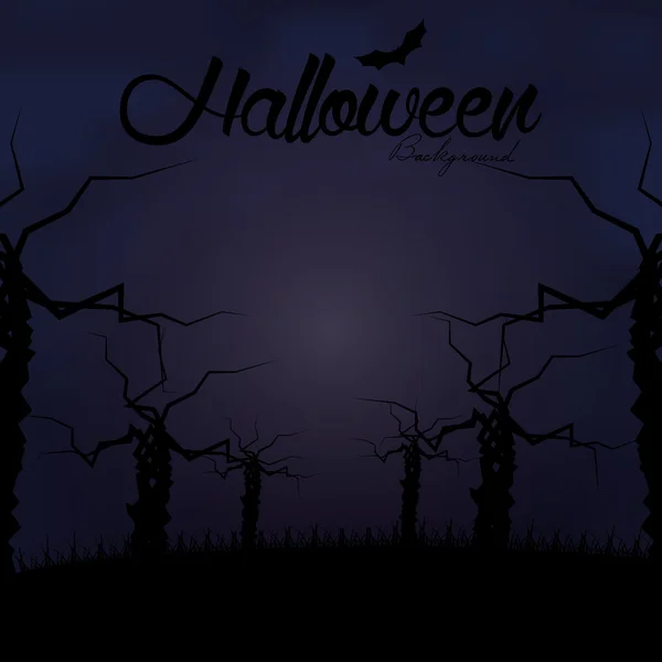 Fondo de Halloween de dibujos animados editable con espacio para texto — Vector de stock