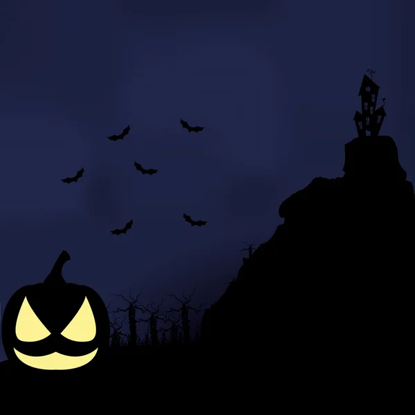 Cartoon-Halloween-Hintergrund editierbar mit Platz für Text — Stockvektor