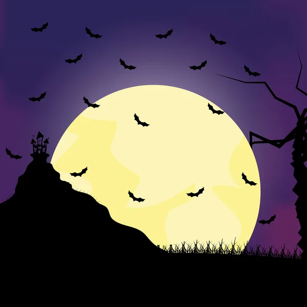 Desenhos animados Halloween fundo editável com espaço para texto — Vetor de Stock