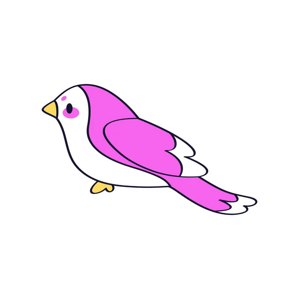 Vecteur d'oiseaux mignon et coloré isolé — Image vectorielle