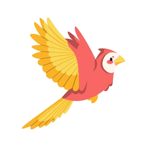 离群索居的可爱彩色鸟类病媒 — 图库矢量图片