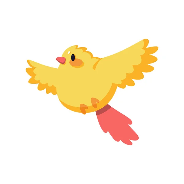 Aislado lindo y coloreado pájaro Vector — Vector de stock