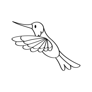 İzole edilmiş şirin ve renkli kuş vektörü