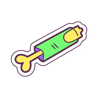 İzole edilmiş şirin cadılar bayramı zombi parmak ikonu taşıyıcısı