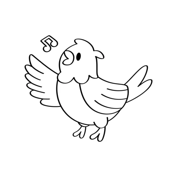 Ізольовані милий і кольоровий птах Вектор — стоковий вектор