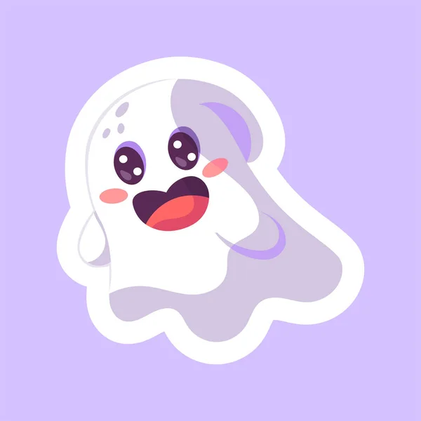 Isolado bonito ícone fantasma halloween Vector —  Vetores de Stock