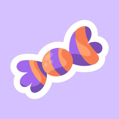 Münferit şirin cadılar bayramı ürkütücü şeker ikonu Vektörü