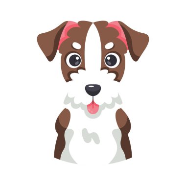 Airedale teriyeri köpek cinsi bir Vektör 'ün izole edilmiş şirin avatarı.