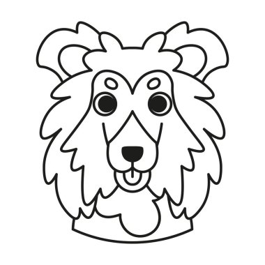 Bir çoban köpeği cinsi Vektör 'ün izole edilmiş kopek avatarı.