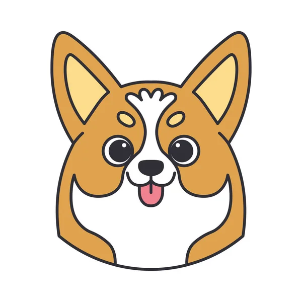 Isolado bonito avatar de um shiba inu cão raça vetor —  Vetores de Stock